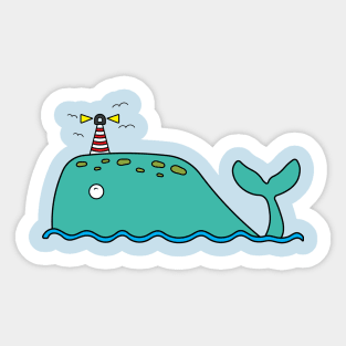 whale island Sticker